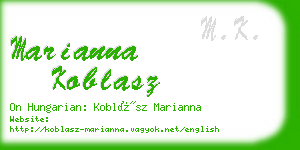 marianna koblasz business card